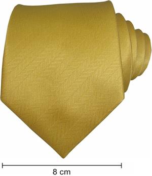 Plain Fishbone Ties - Royal Yellow